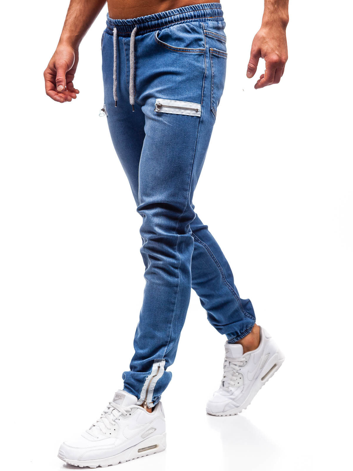 European and American men's denim fabric sports jeans