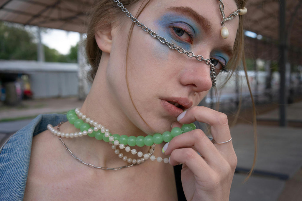 Layered Necklaces with Pearls and Beads - Kira LaLa