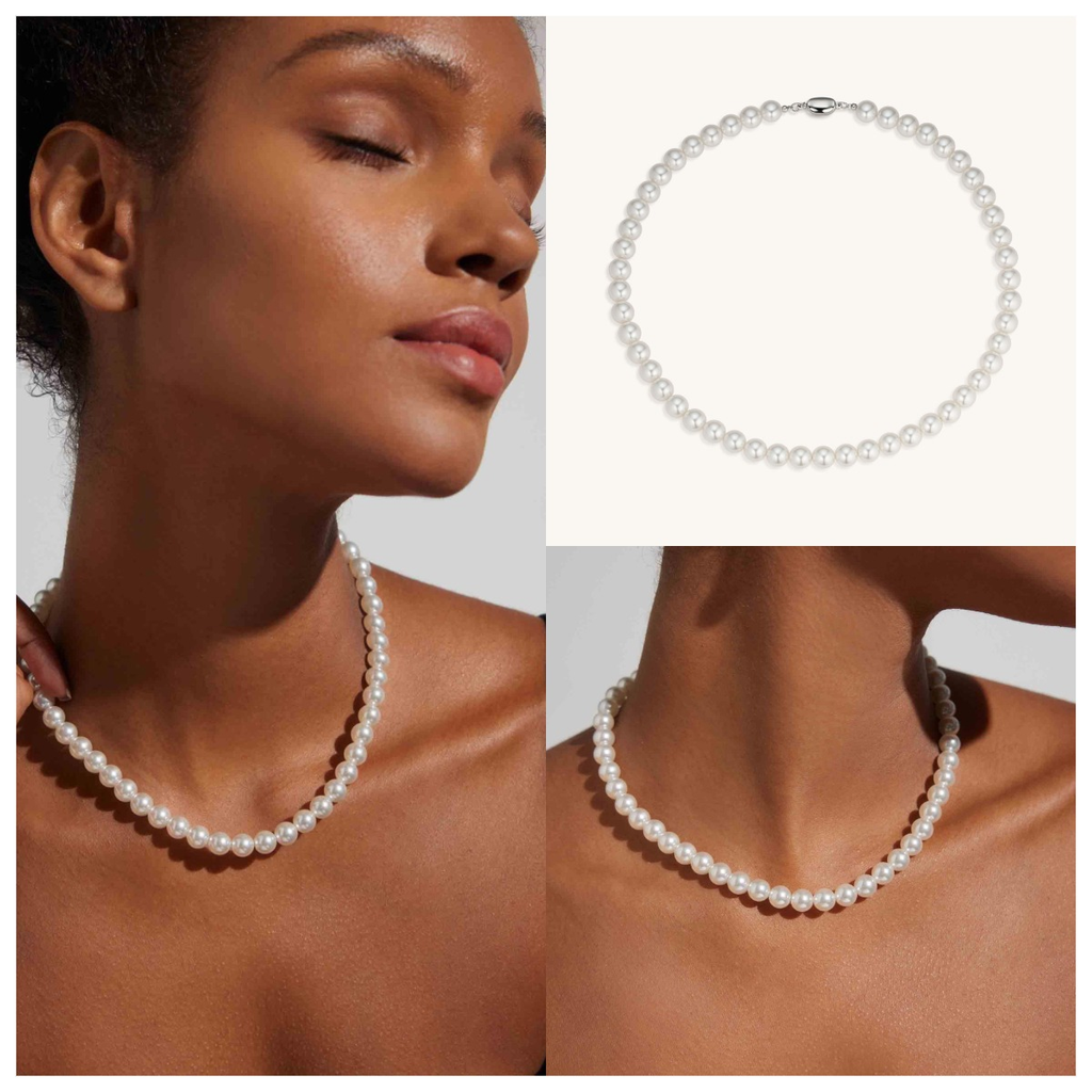White Freshwater Pearl Choker Necklace – Kira LaLa
