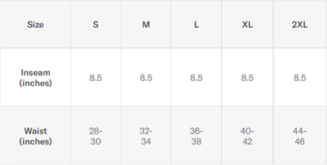 mitchell and ness size chart