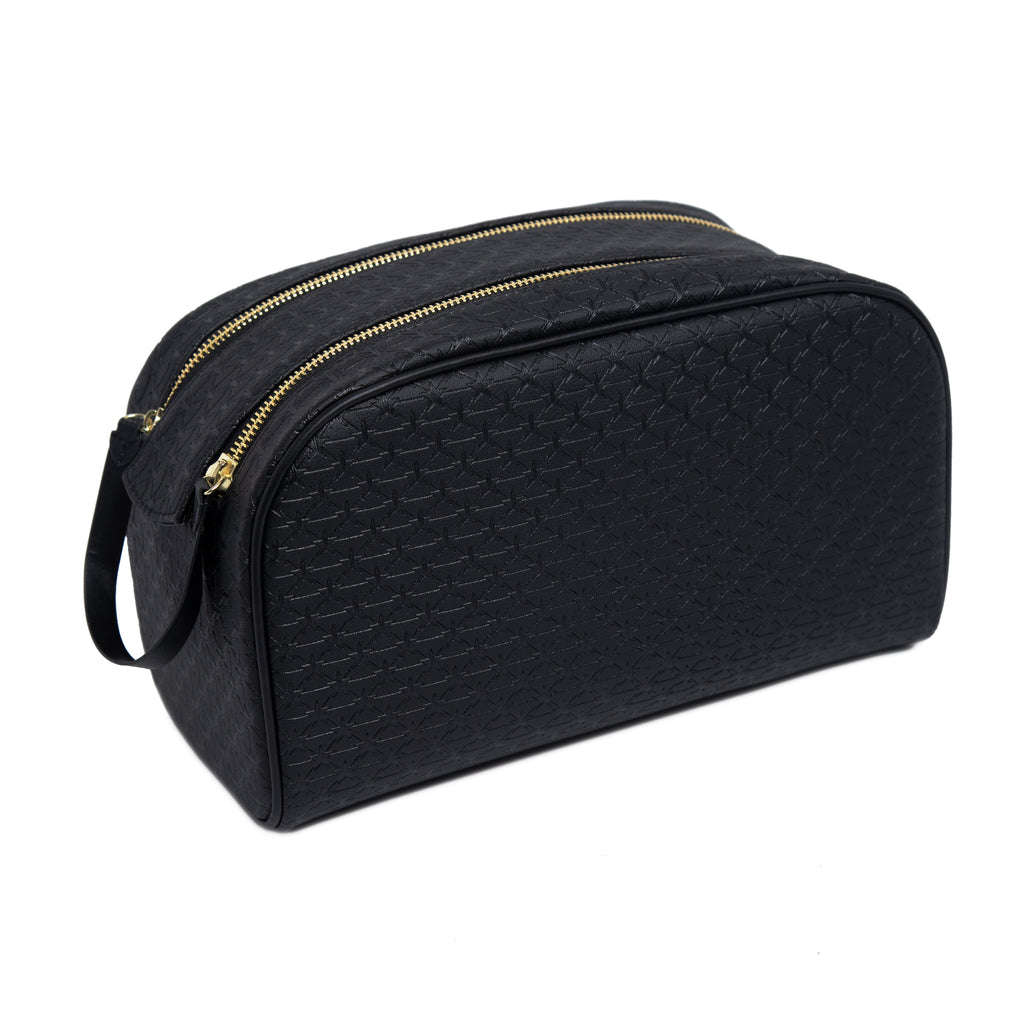 black makeup bag