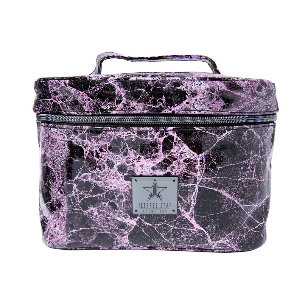 pink marble luggage