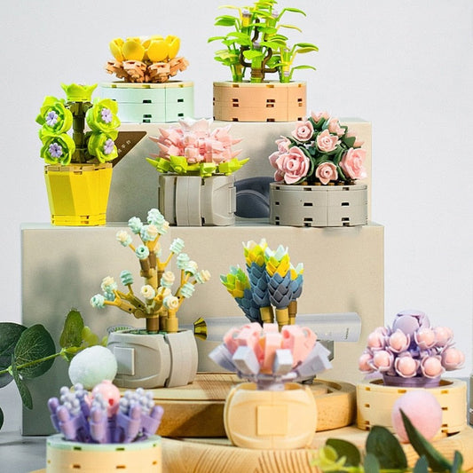 Cute Flower Building Block Set Toy