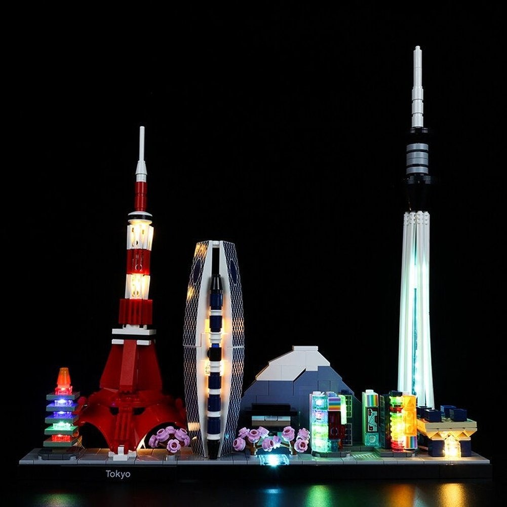 MOC Compatible LED Lighting Set DIY toys Ahitecture 21051 Tokyo Skyline Blocks Building