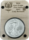 Custom engraved First Salute coin case, Made in the USA