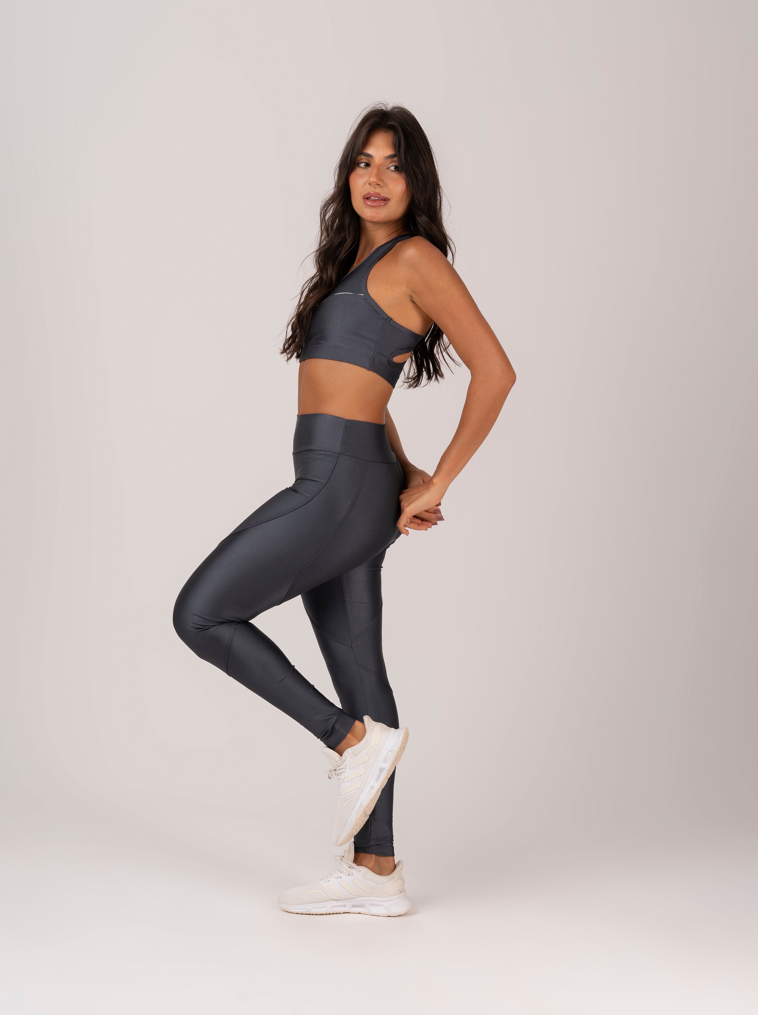 Conjunto Legging e Top Intense Sunshine Grafite 3