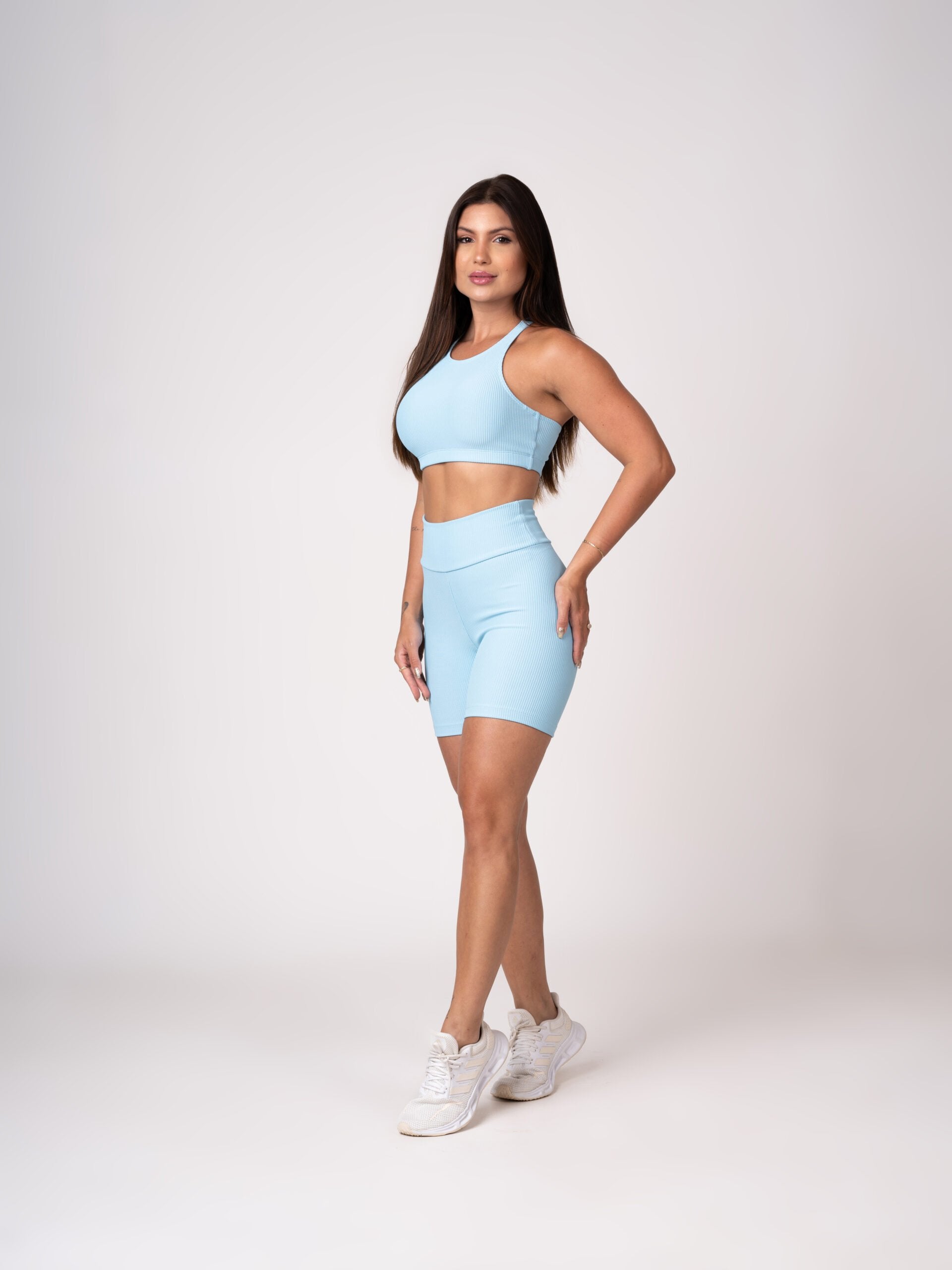 Conjunto Short e Top Nadador Azul Caribe Flow 3