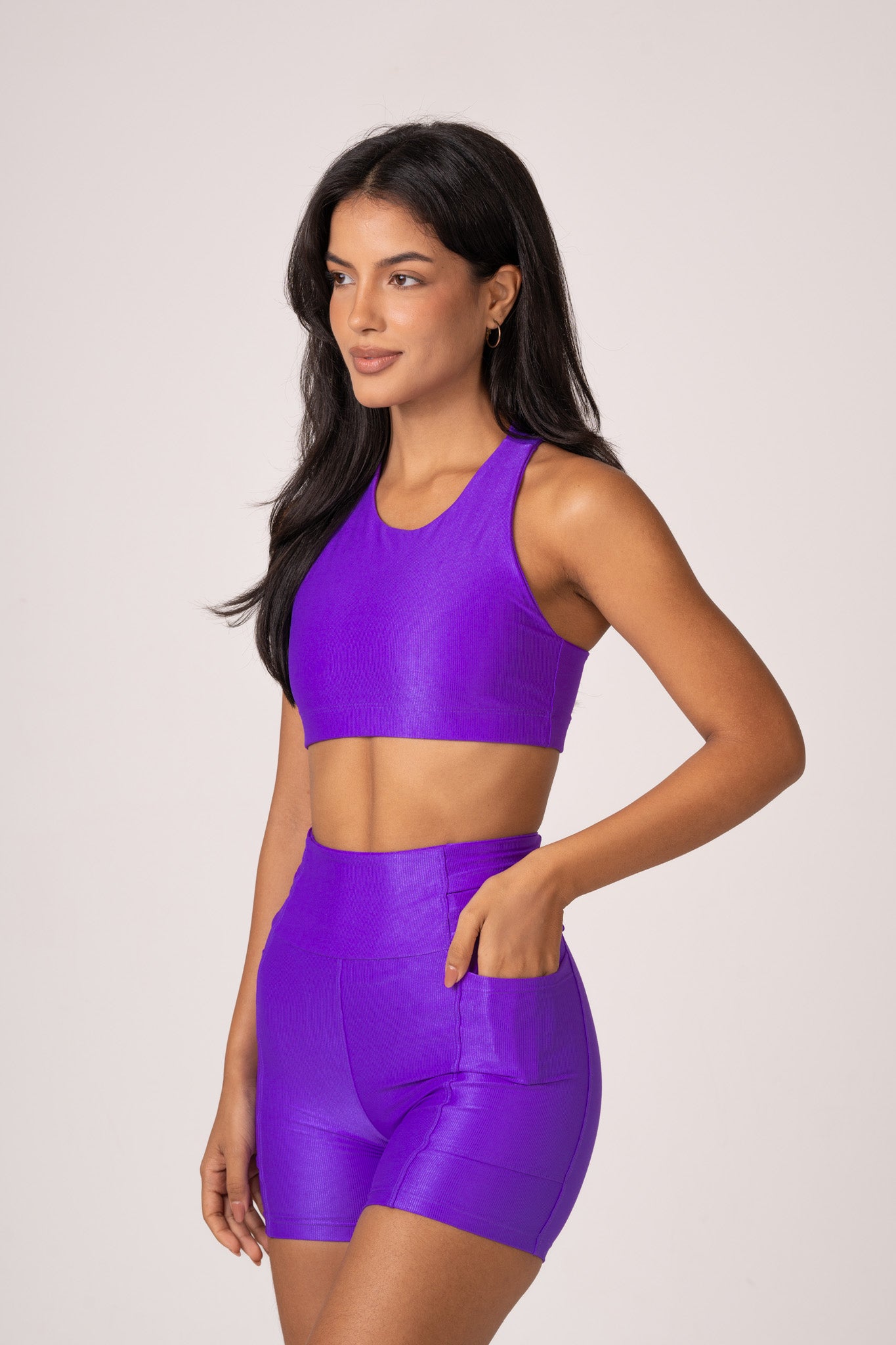 Conjunto Short e Top Runner Lovers Ametista 1