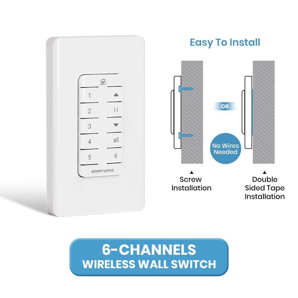 6-Channels Wireless Wall Switch