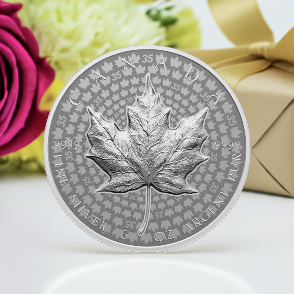 Ultra High Relief Silver Maple Leaf 5 oz Fine Silver Coin