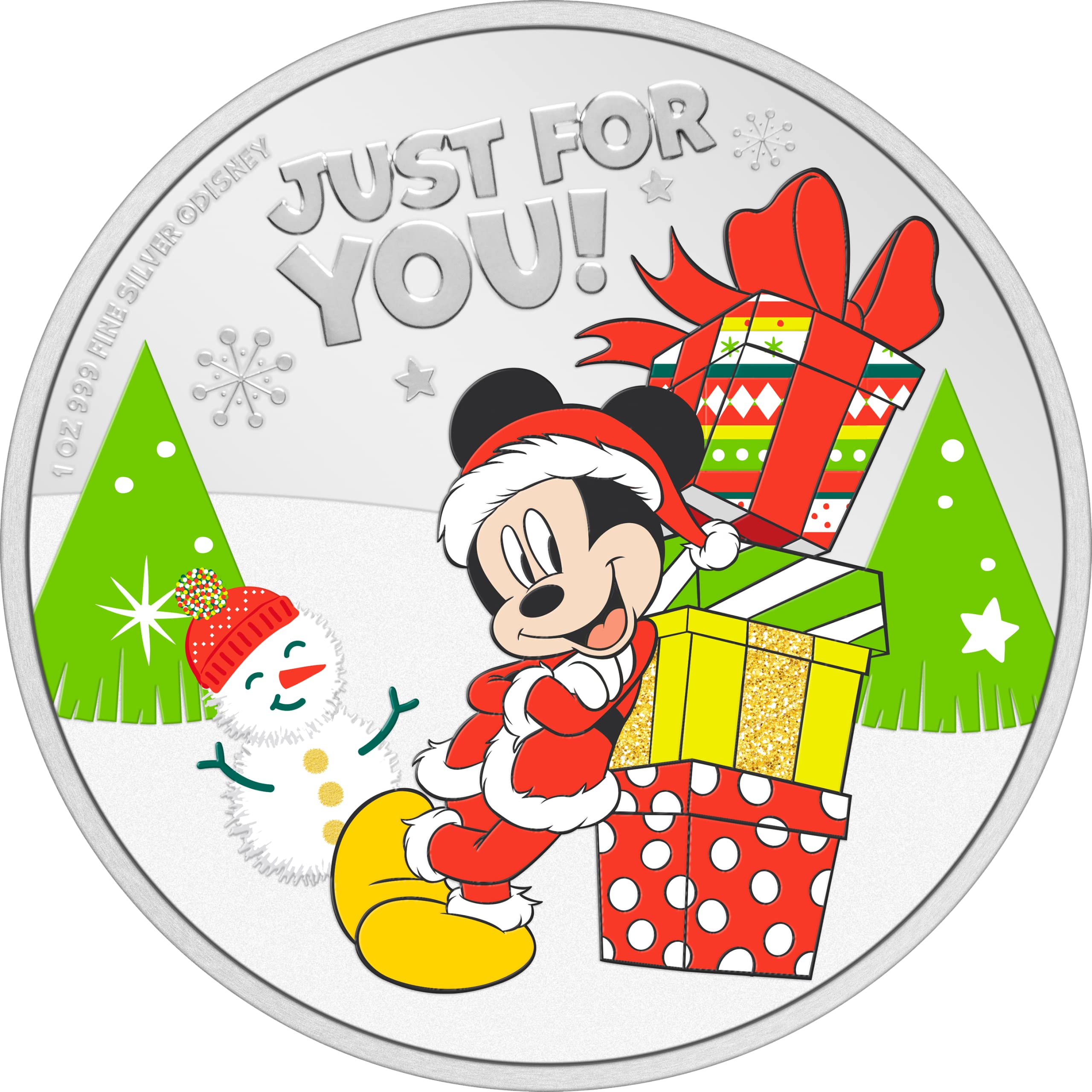 Disney Seasons Greetings 1 Oz Silver Coin