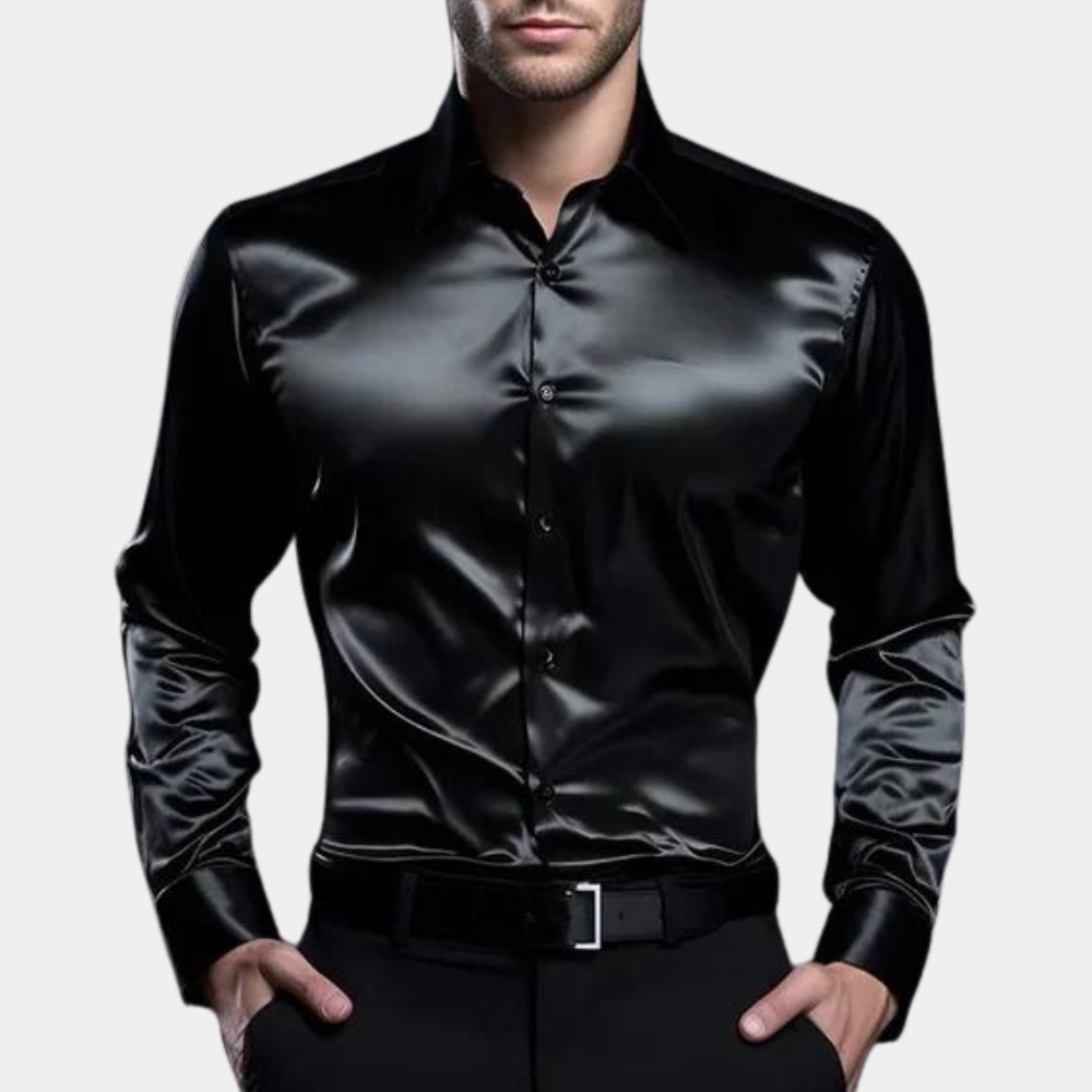 Heren Satijnen Shirt