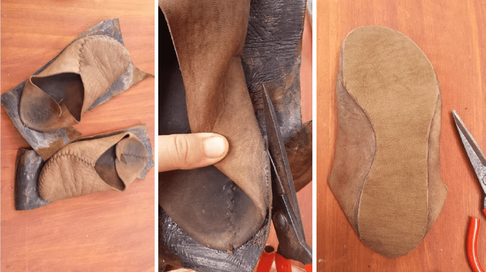 Cutting The Soles To Fix Your Moccasins