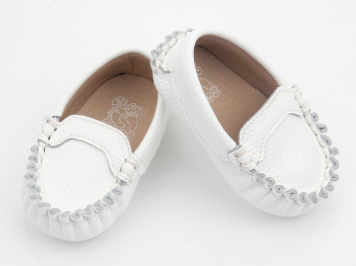 baby loafers white