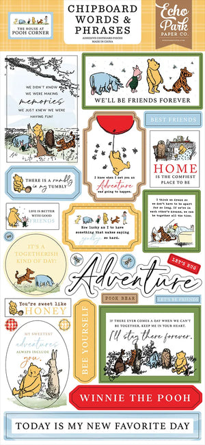 The House At Pooh Corner 6" x 13" Chipboard Words & Phrases - Echo Park - CraftDirect.com