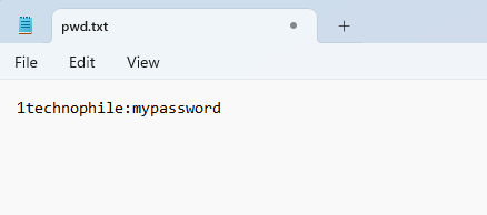 password txt file