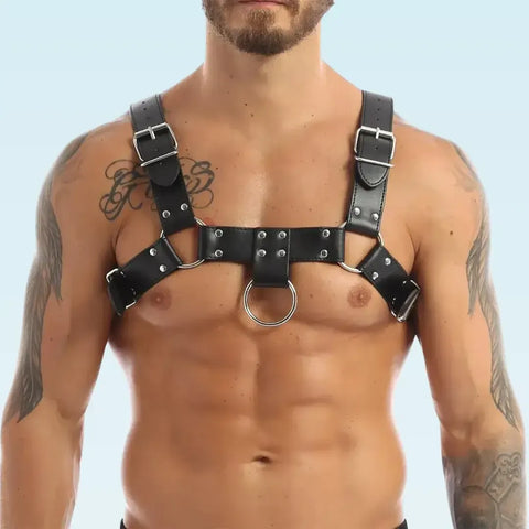 Adjustable Leather Chest Fashion Harness