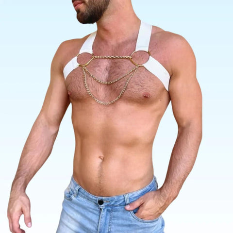 triple-golden-chain-chest-circuit-party-harness