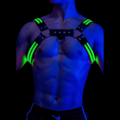 man-wearing-green-led-flashing-fashion-harness