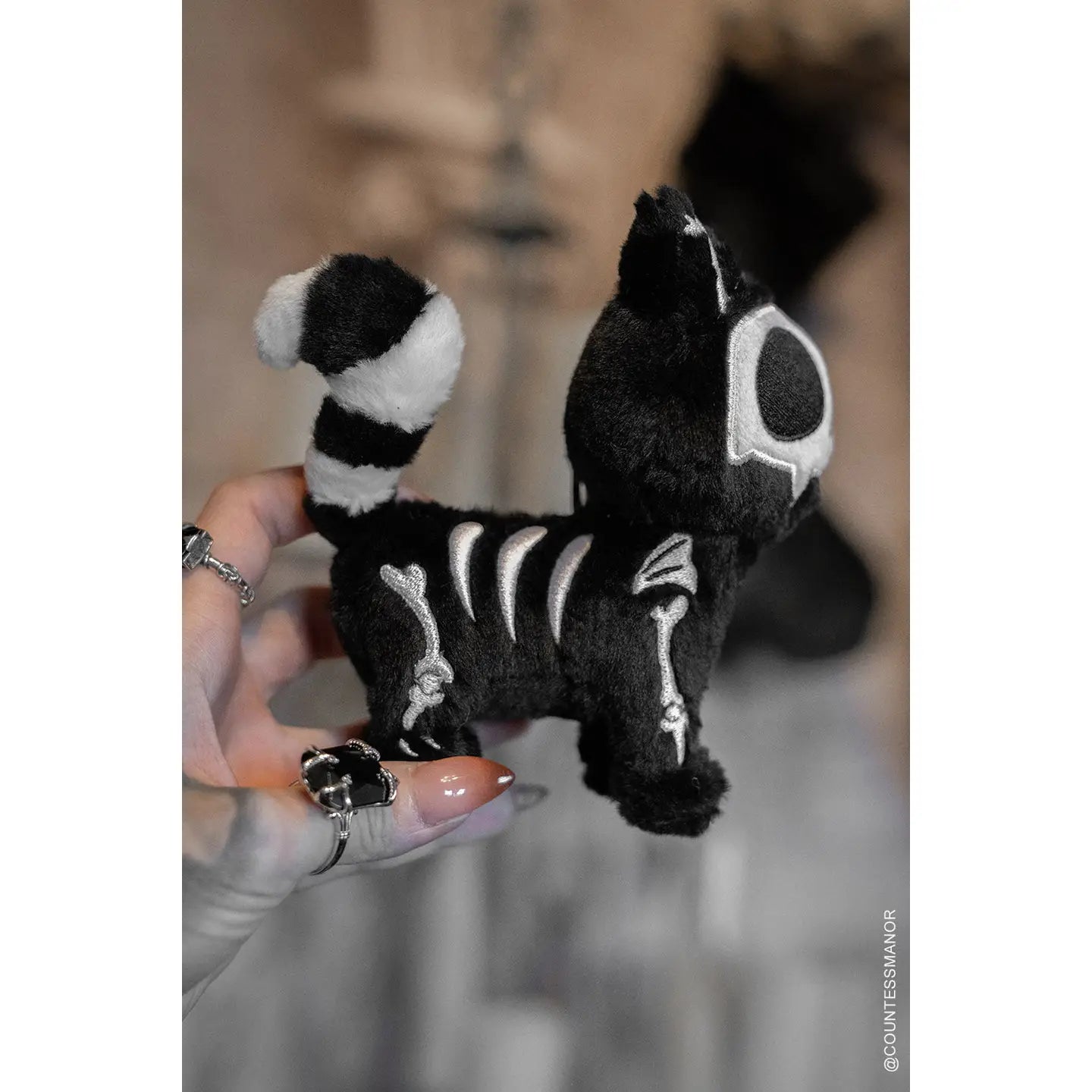 Skelekitty Plush Keychain