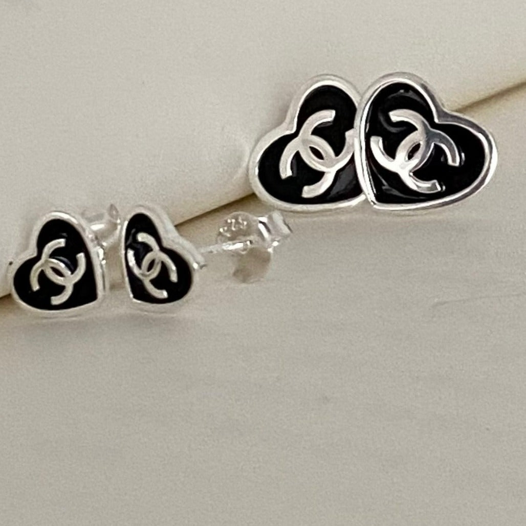 Chanel Ear Studs Chanel Earrings Dainty Chanel Earrings Solid Sterling  Silver – Love Letters To Me