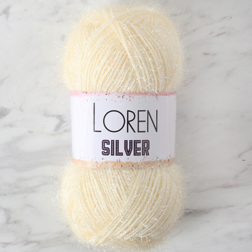 Loren Luna Eyelash Yarn, Cream - R083