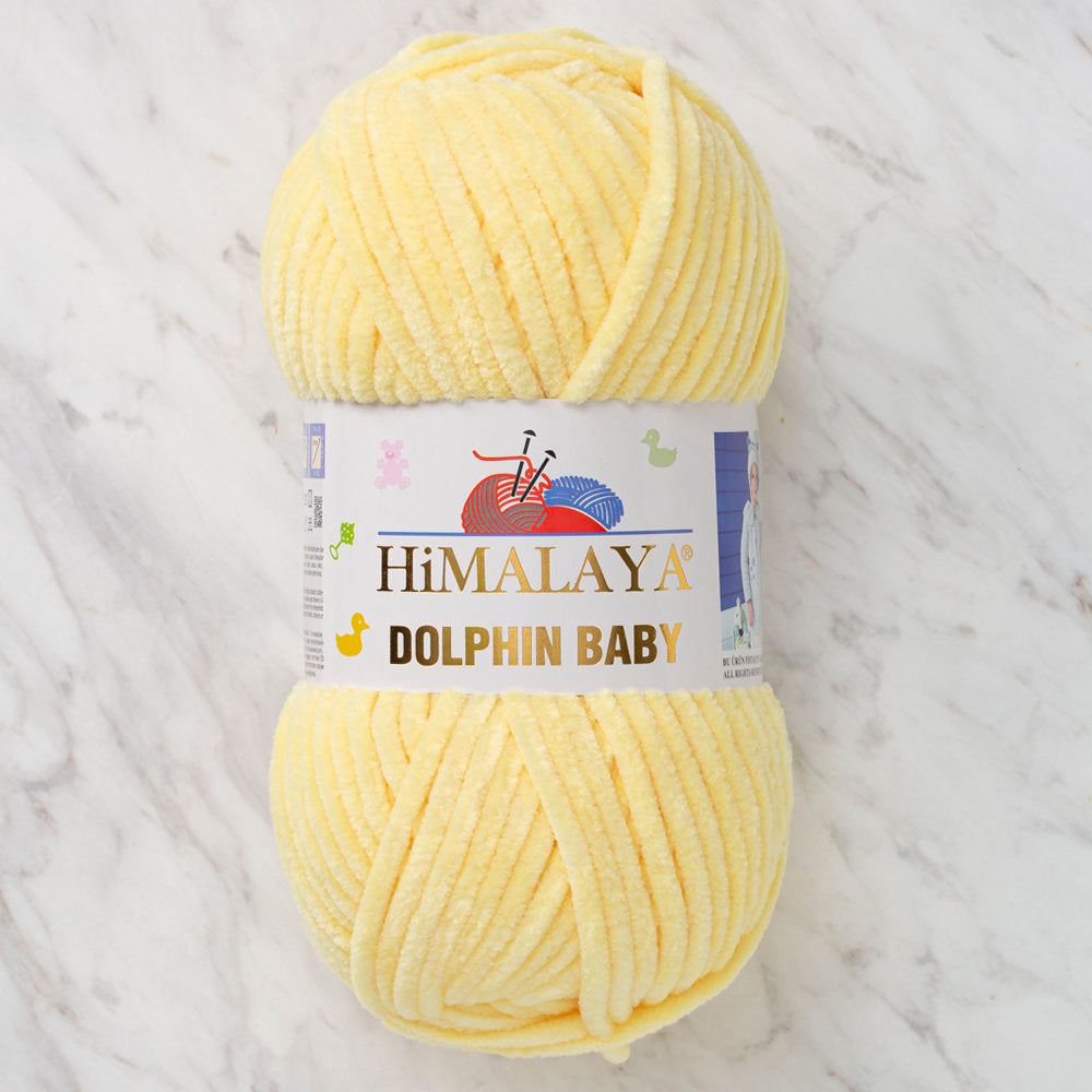 Himalaya Dolphin Baby Chenille Yarn, Cream - 80308