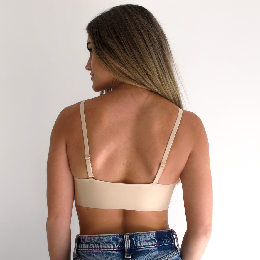 Vittoria Seamless Bra + Shoulder Straps Beige