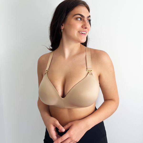 Clearly Amazing Clear/Beige Bra Set