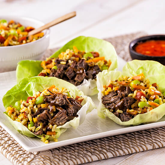 Thai Chicken Quinoa & Vegetable Lettuce Wraps