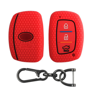 Autoxygen Silicon Car Remote Key Cover For Hyundai Creta/i20 elite