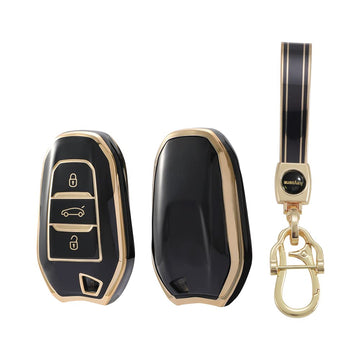 Keyzone TPU Key Cover and Keychain For BMW : X1, X3, X6, X5, 5 Series