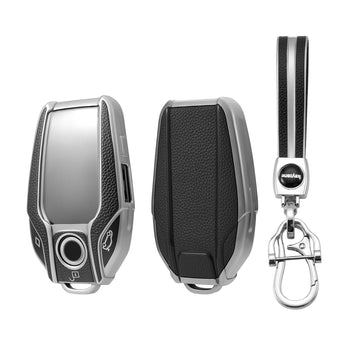 Keyzone Leather TPU Key Cover Compatible for BMW X Series LCD Display