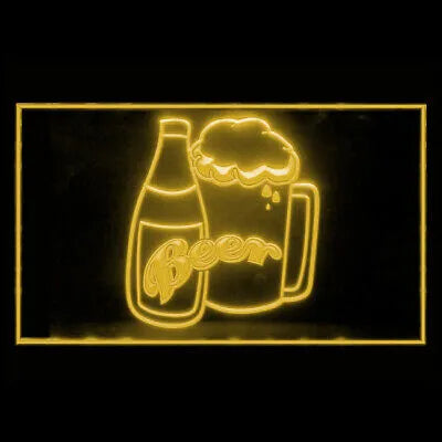 the image is showing a yellow glowing neon sign to enhance your bussiness