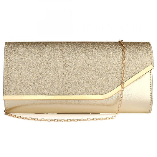 Focisa Golden Evening Clutch Bag Women Bags Wedding Shiny Handbags Bridal  Metal Bow Clutches Bag Chain Shoulder Bag 2 : : Fashion