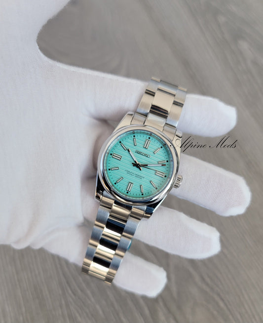 Seiko Mod Watch, PP Nautilus, Silver x Tiffany Blue │ Seiko Submariner│  Seiko Diver│ Japanese NH35 Movement Watch – Watch Makeup