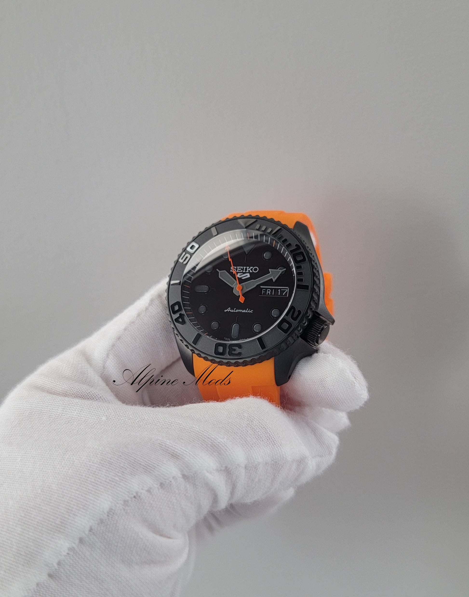 Seiko Ceramic Orange Diver - NH36 Day Date Automatic Alpine Mods