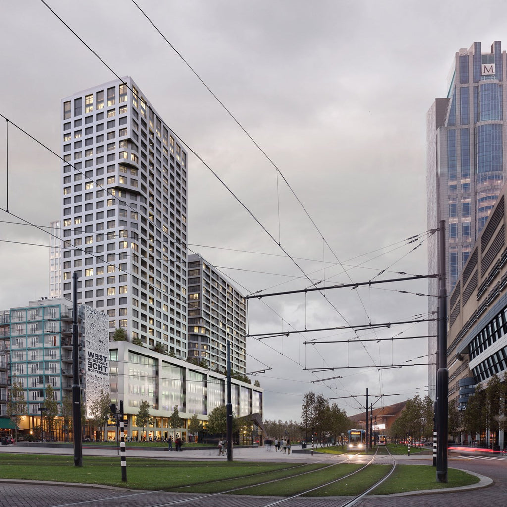 The Modernist nieuwbouw kruisplein Rotterdam skyline toekomst