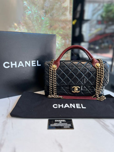 Chanel Vintage Beige Quilted Caviar Leather Shoulder Flap Bag