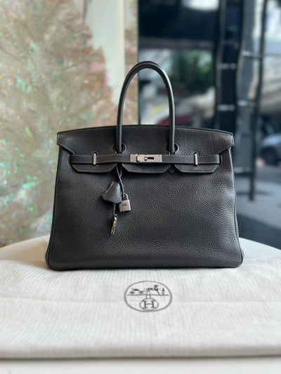 Hermès Birkin 35 Etoupe Taupe Bag PHW