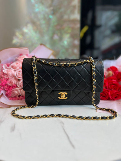 Chanel Vintage Beige Quilted Caviar Leather Shoulder Flap Bag