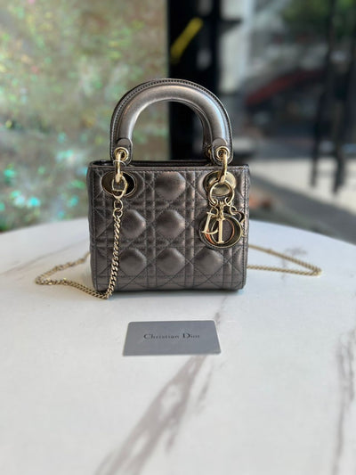Vintage Christian Dior Saddle Bag Grey Diorissimo Canvas Gold Hardware –  Madison Avenue Couture
