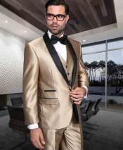 Mens-Shiny-Brown-Tuxedo