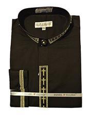 Black And Gold Mens Dress Shirt