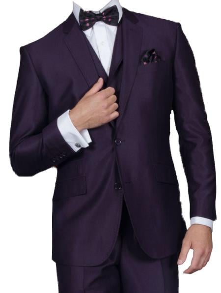 3-Piece-Purple-Shiny-Suit