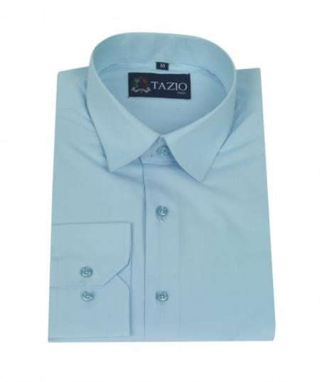 aqua Aqua-Blue-Slim-Fit-Shirt