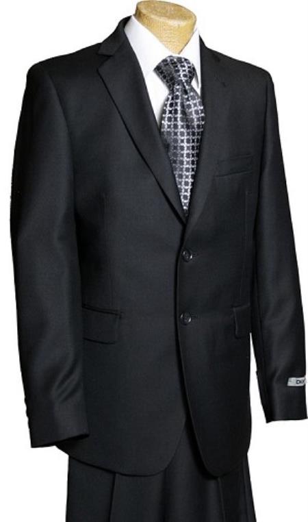 Boys-Black-Two-Buttons-Suit