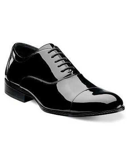 Cap-Toe-Black-Shiny-Shoes