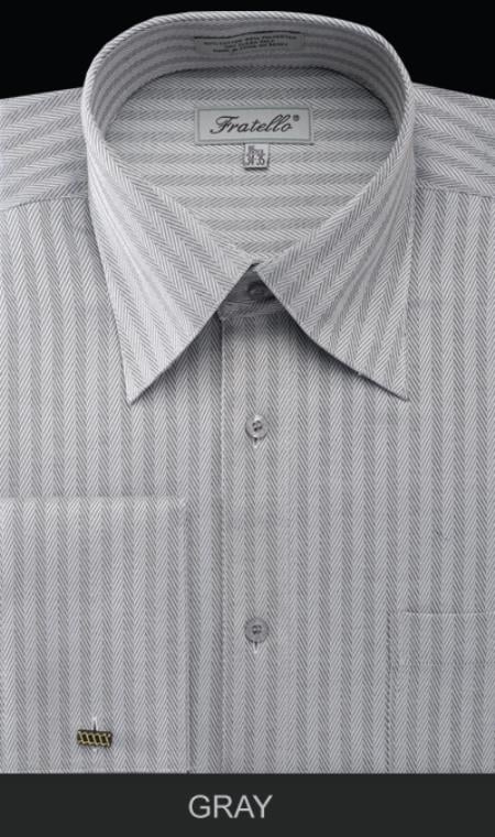 Herringbone-Tweed-Stripe-Gray-Shirt