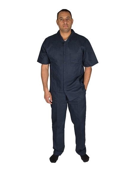 Dark Blue Short Sleeve Dress Shirt